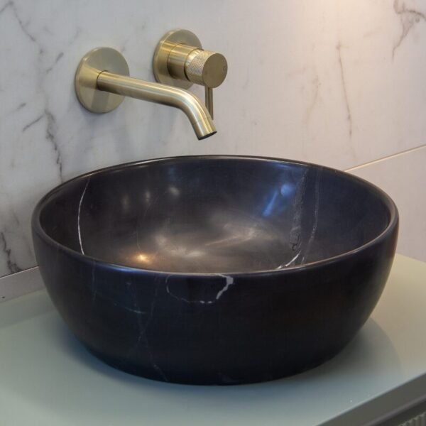 Waskom Marmer Rond Black Emperador