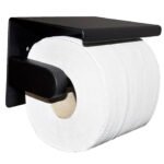 Brush toiletrolhouder mat zwart - Toiletaccessoires | Lapy