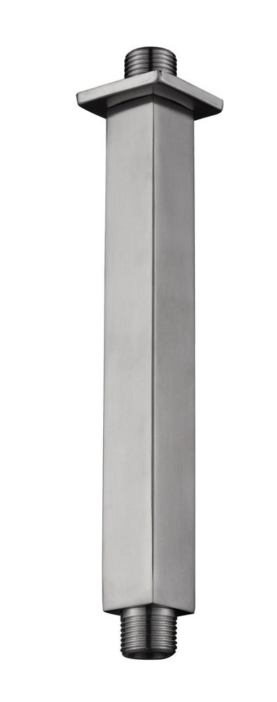 304 douchearm met plafondbevestiging vierkant 20 cm geborsteld RVS
