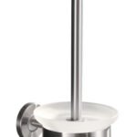 304 toiletborstel met houder mat glas/RVS - Toiletaccessoires | Lapy