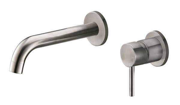304 wastafelkraan met coldstart inbouw compleet geborsteld RVS - Kranen | Lapy