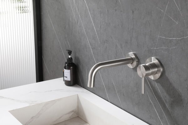 304 wastafelkraan met coldstart inbouw compleet geborsteld RVS - Kranen | Lapy