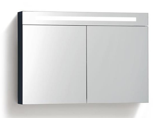 Spiegelkast met LED verlichting 100 Hoogglans Antraciet OP = OP