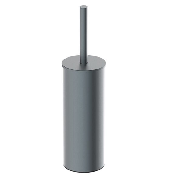 Alonzo vrijstaande toiletborstel met houder gunmetal PVD - Toiletaccessoires | Lapy