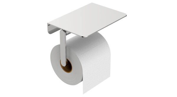Alonzo toiletrolhouder met planchet chroom - Toiletaccessoires | Lapy
