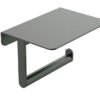 Alonzo toiletrolhouder met planchet gunmetal PVD - Toiletaccessoires | Lapy
