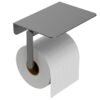 Alonzo toiletrolhouder met planchet gunmetal PVD - Toiletaccessoires | Lapy