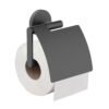 Alonzo toiletrolhouder met klep gunmetal PVD - Toiletaccessoires | Lapy
