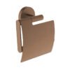 Alonzo toiletrolhouder met klep geborsteld brons koper PVD - Toiletaccessoires | Lapy