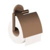 Alonzo toiletrolhouder met klep geborsteld brons koper PVD - Toiletaccessoires | Lapy