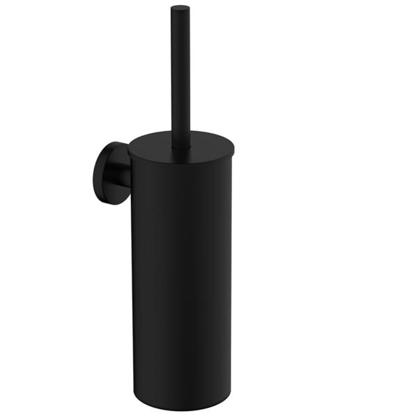 Alonzo toiletborstel met houder mat zwart - Toiletaccessoires | Lapy