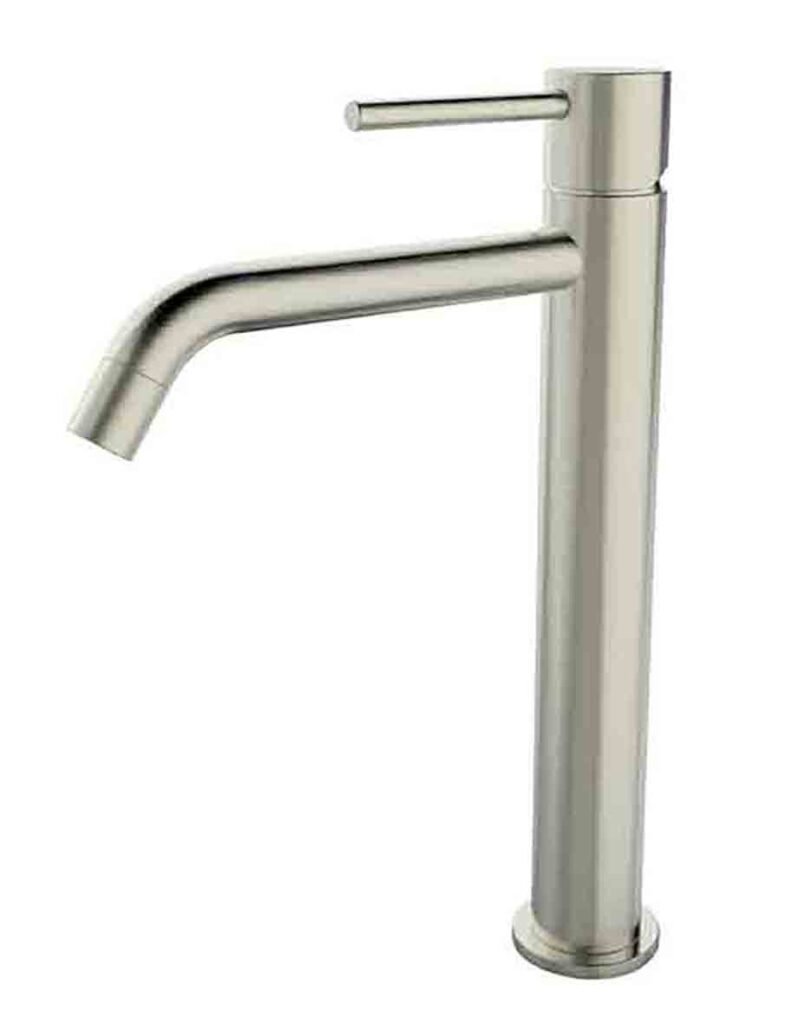 Style XL wastafelkraan hoog geborsteld staal PVD