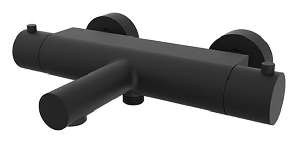 Style thermostatische badmengkraan cooltouch mat zwart - Opbouw badkranen | Lapy