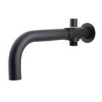 inbouw-baduitloop met omstel rond 23cm mat zwart - Inbouw badkranen | Lapy