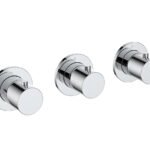 Caral afbouwdeel thermostatische douchekraan met 2 stopkranen chroom - Kranen | Lapy
