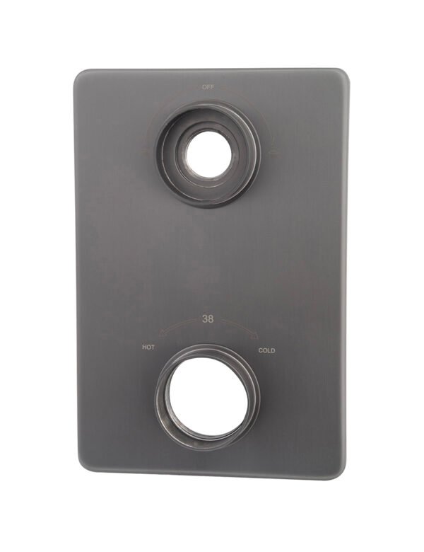Caral verlengset afbouwdeel 2 weg gunmetal PVD