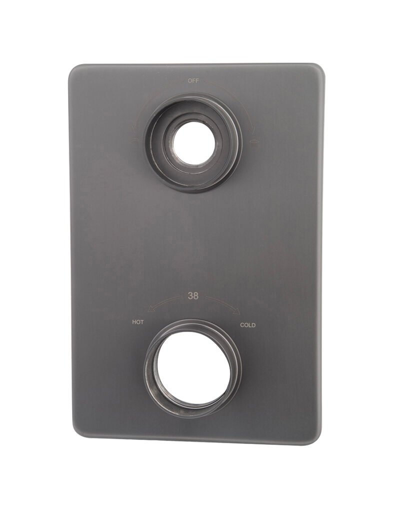 Caral verlengset afbouwdeel 2 weg gunmetal PVD