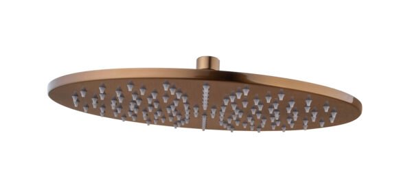 UniMatch hoofddouche rond 30 x 0,8 cm geborsteld brons koper PVD - Hoofddouches | Lapy