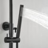 Ribbd thermostatische regendoucheset opbouw mat zwart - Regendouchesets | Lapy
