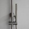 Ribbd thermostatische regendoucheset opbouw gunmetal PVD - Regendouchesets | Lapy