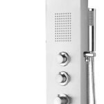 Erie thermostatische douchekolom 148×22 cm RVS - Douchekolommen | Lapy
