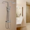 Twenty eco thermostatische regendoucheset opbouw rond chroom - Regendouchesets | Lapy