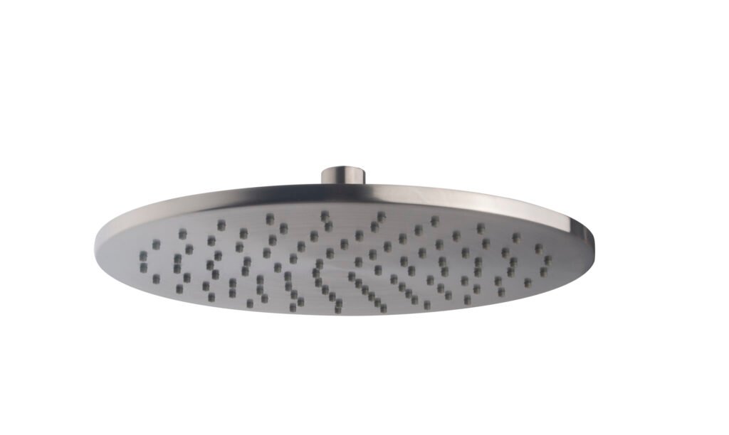 UniMatch hoofddouche rond 25 x 0,8 cm geborsteld staal PVD