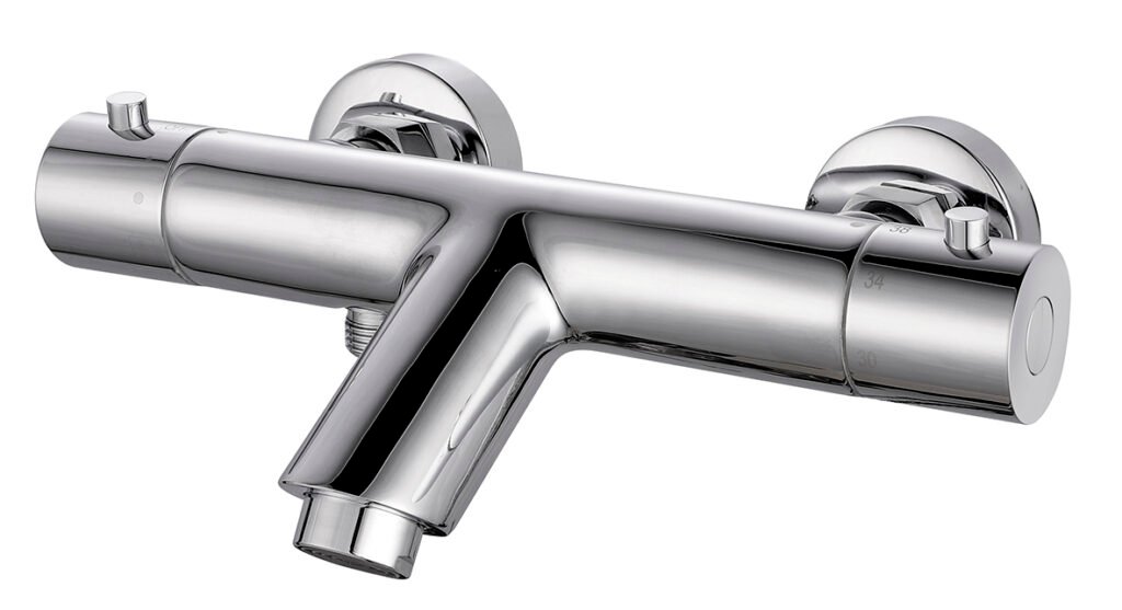 Rio thermostatische badmengkraan 15 cm chroom