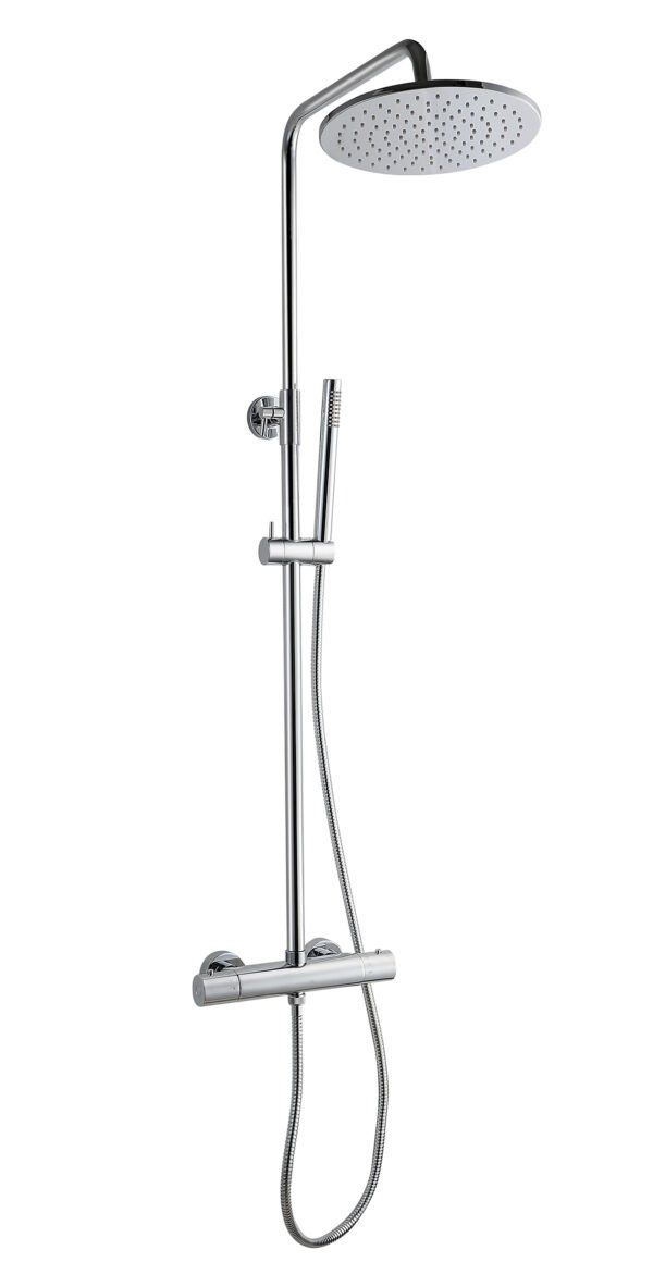 Caral thermostatische regendoucheset opbouw chroom - Regendouchesets | Lapy