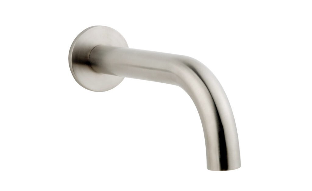 Caral baduitloop rond 20 cm 1/2'' geborsteld staal PVD