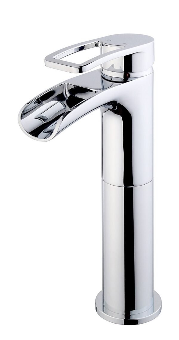 Alegra wastafelkraan waterval hoog chroom - Opbouw wastafelkranen | Lapy