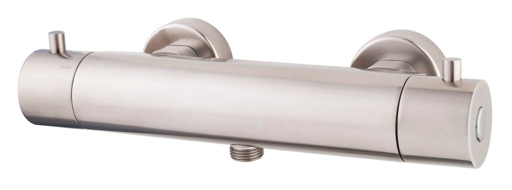 Caral Cool Touch thermostatische douchemengkraan geborsteld staal PVD