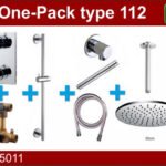 one-pack inbouwthermostaatset type 112 CHR (30cm) - Complete douchekranensets | Lapy