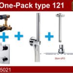 one-pack inbouwthermostaatset type 121 CHR (30cm ufo) - Complete douchekranensets | Lapy