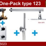 one-pack inbouwthermostaatset type 123 CHR (30cm ufo) - Complete douchekranensets | Lapy