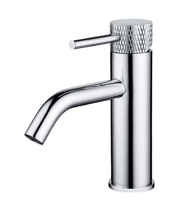 Ribbd wastafelkraan met coldstart chroom