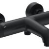 Ribbd thermostatische badmengkraan hartafstand 15 cm mat zwart - Opbouw badkranen | Lapy