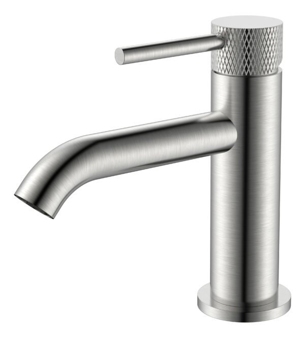 Ribbd fonteinkraan 1/2" geborsteld staal PVD