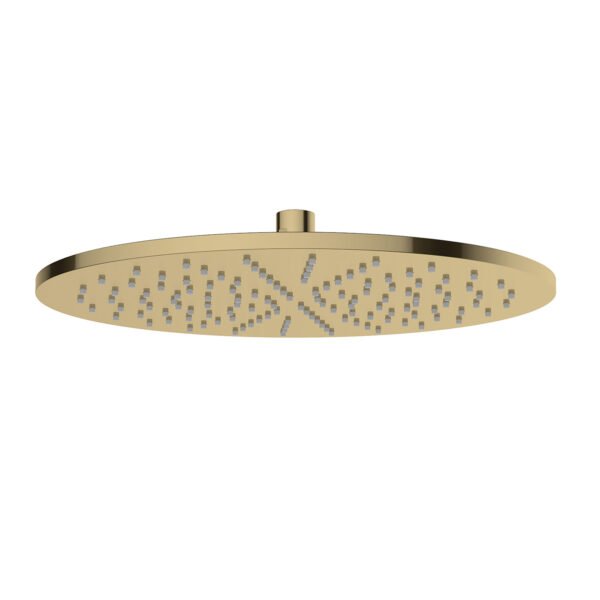 UniMatch hoofddouche rond 30 x 0,8 cm geborsteld messing PVD - Hoofddouches | Lapy