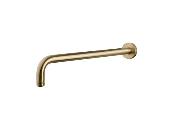 UniMatch douchearm met muurbevestiging 35 cm geborsteld messing PVD