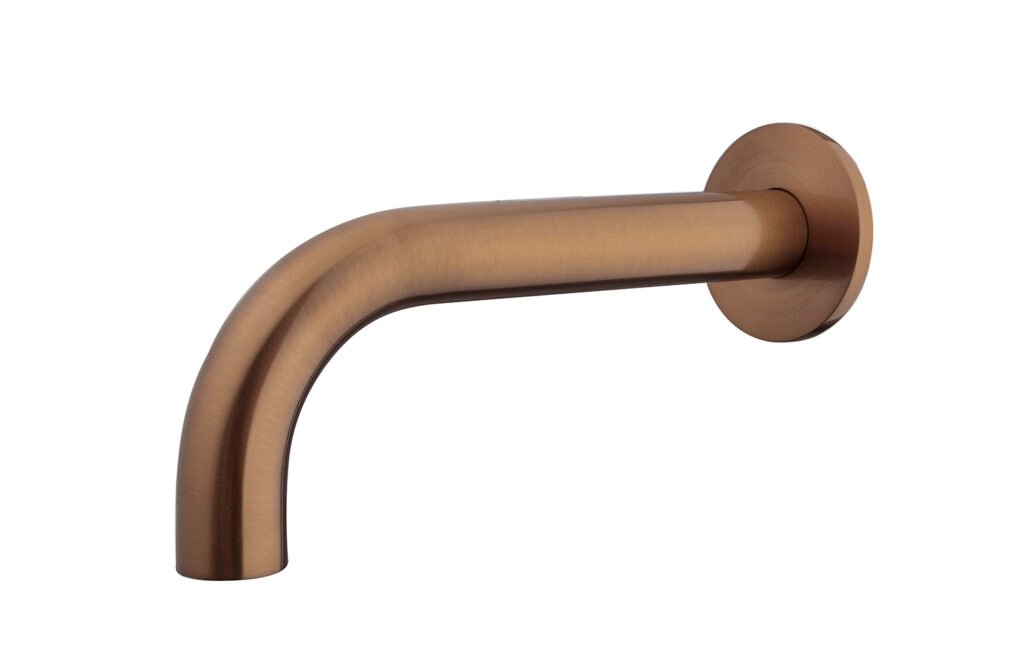 Caral baduitloop rond 20 cm 1/2'' geborsteld brons koper PVD