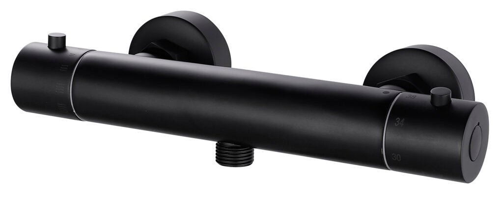 Rio thermostatische douchemengkraan 15 cm mat zwart