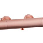 Caral Cool Touch thermostatische douchemengkraan geborsteld koper - Opbouw douchekranen | Lapy