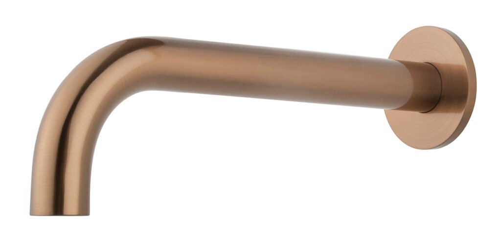 Caral baduitloop rond 25 cm 1/2'' geborsteld brons koper PVD