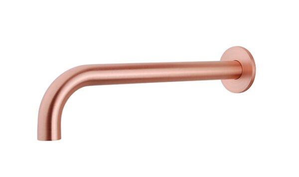 Caral baduitloop rond 30 cm 1/2” geborsteld koper - Inbouw badkranen | Lapy