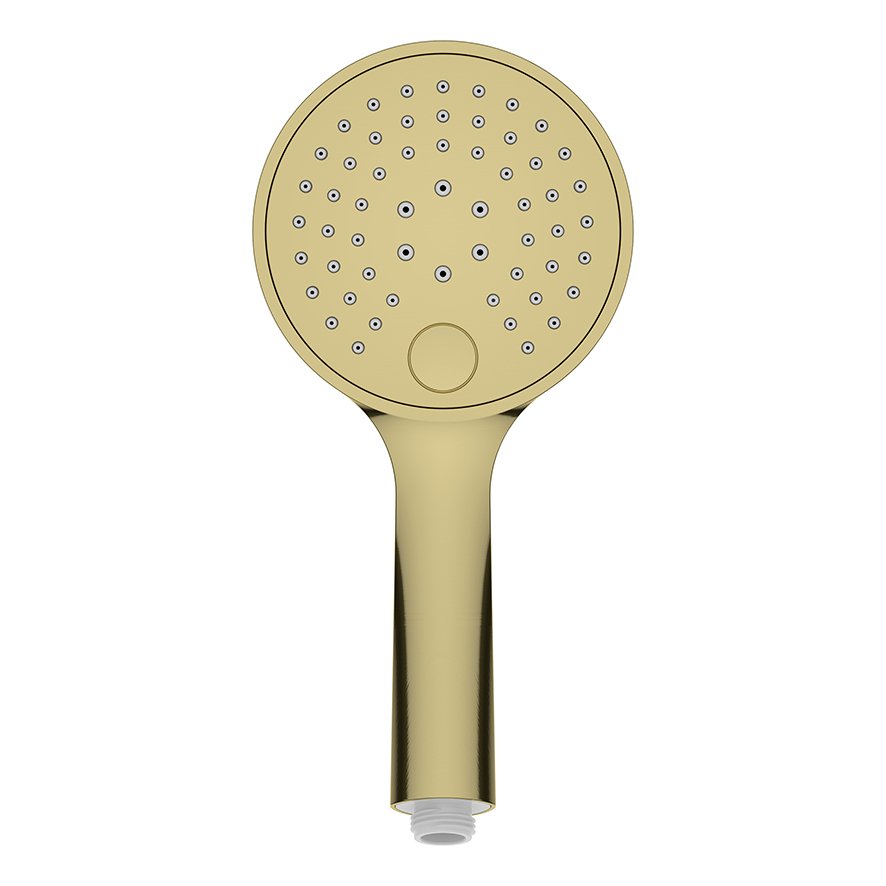 UniMatch handdouche 3 standen Ø 12 cm geborsteld messing PVD