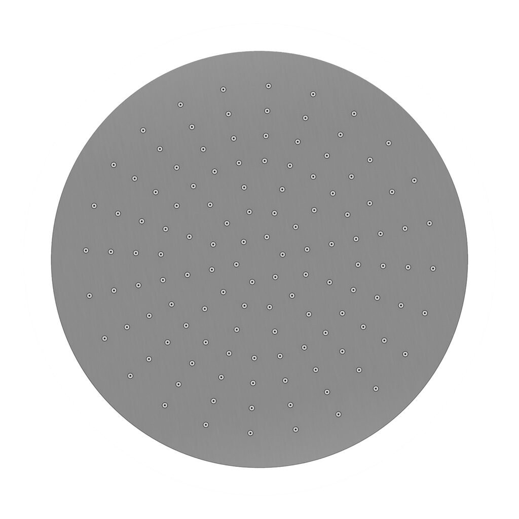 UniMatch hoofddouche rond 30 x 0,8 cm gunmetal PVD