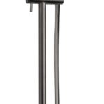 UniMatch Cadans glijstangset compleet met handdouche 3 standen Ø 8 cm gunmetal PVD - Glijstangen | Lapy