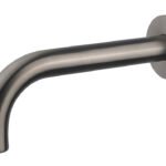 Caral baduitloop rond 20 cm 1/2″ gunmetal PVD - Inbouw badkranen | Lapy