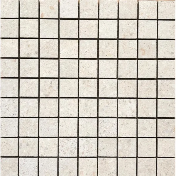 Dutch Design Beton Mosaico Bianco 30X30 Mat - Mozaïek Betonlook | Lapy